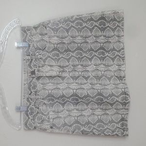 Blank NYC Denim Snake Print Skirt Size 28
